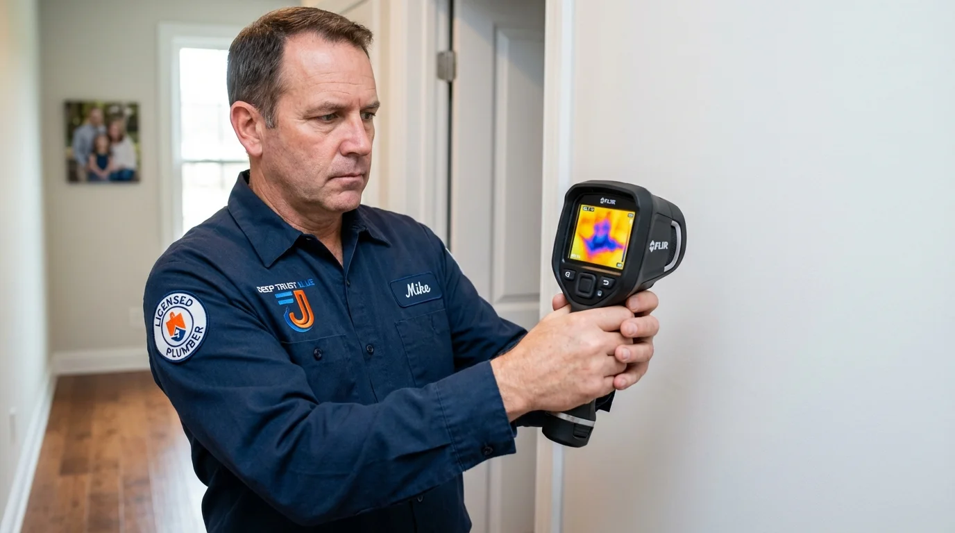 Thermal imaging leak detection by Johns Plumbing LLC in Rock Valley